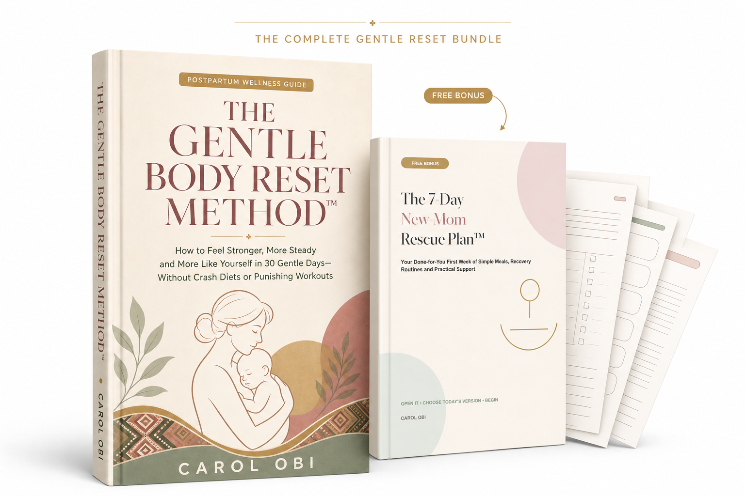Bundle containing The Gentle Body Reset Method and The 7-Day New-Mom Rescue Plan